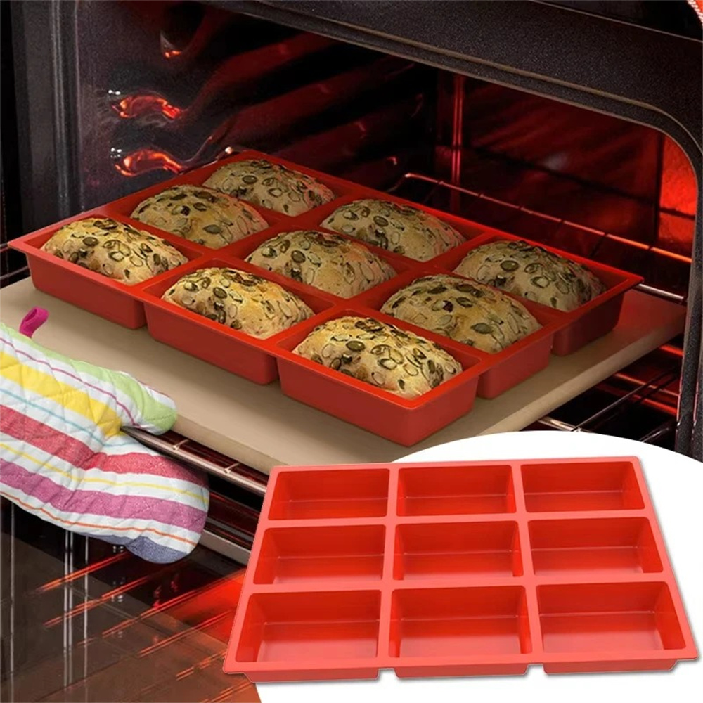 Soap Making Dish - Big 9-Cavity Silicone Mini Loaf Pan