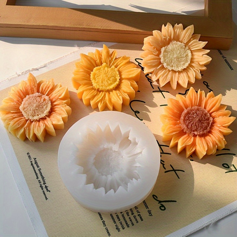 Soap Making Supplies - Vibrant 3D Sunflower Silicone Mold for