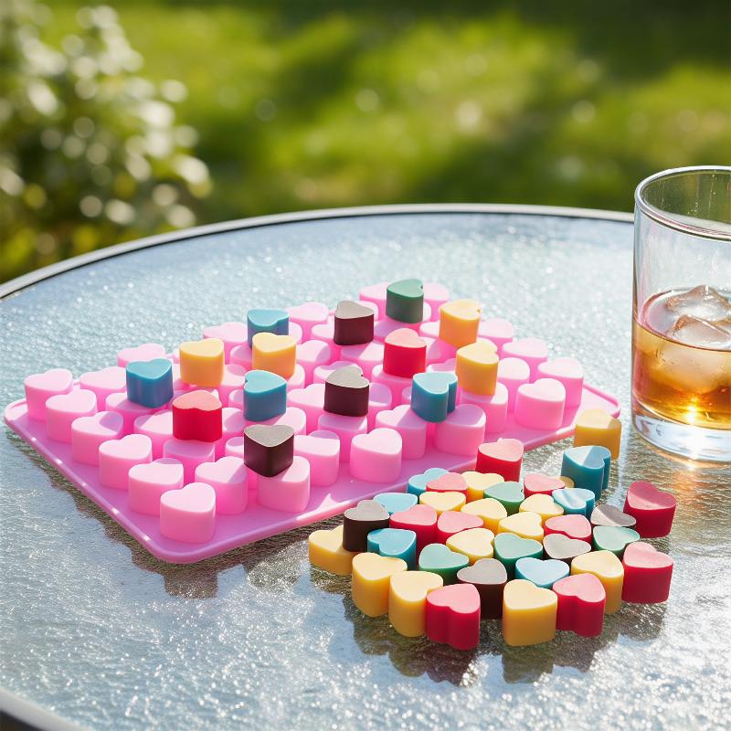 55 Grids Heart Silicone Cake M - Soap Making Supplies 评论和价格