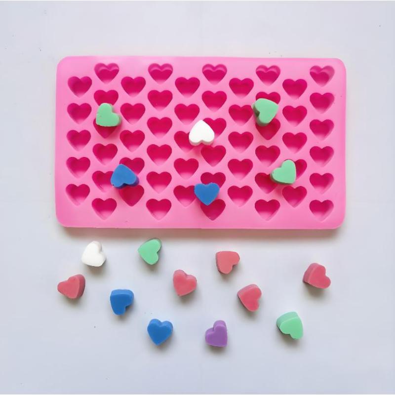 55 Grids Heart Silicone Cake M - Soap Making Supplies 评论和价格