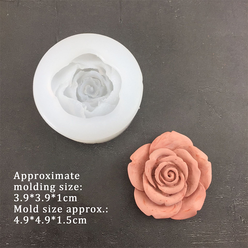 3D Rose Flower Shape Leaf Sili - Soap Making Dish 评论和价格