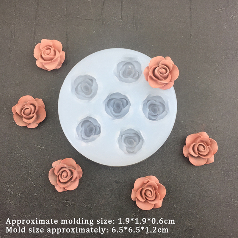3D Rose Flower Shape Leaf Sili - Soap Making Dish 评论和价格