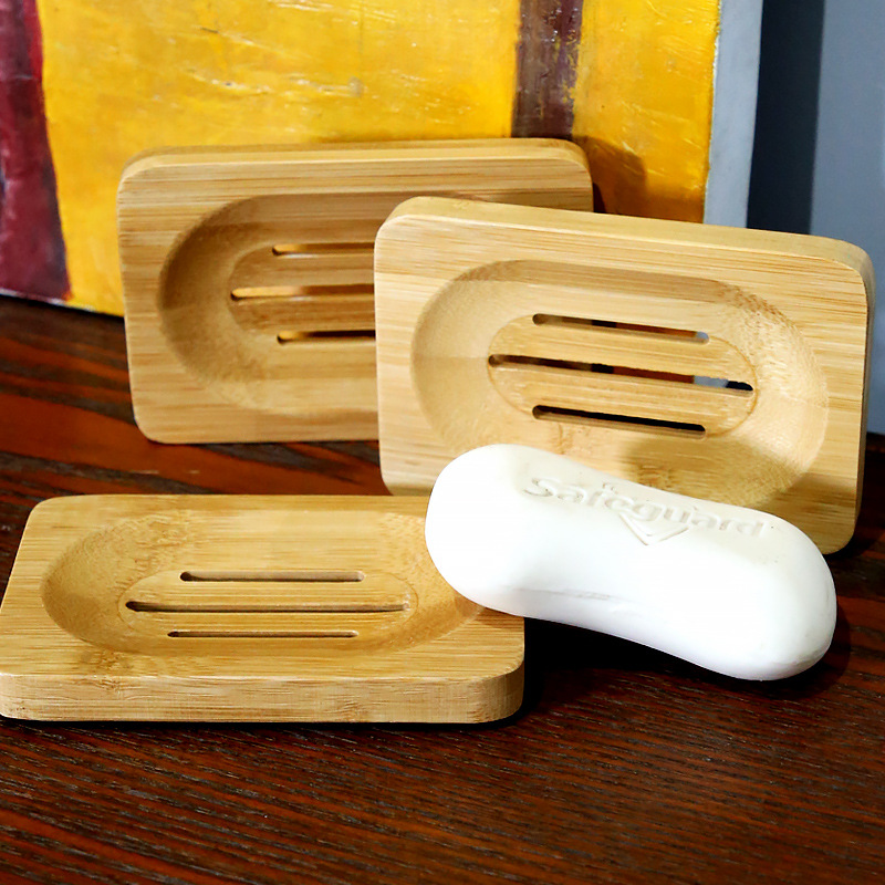 1 Pc Bamboo Wooden Soap Dish,  - Soap Making Tray 评论和价格