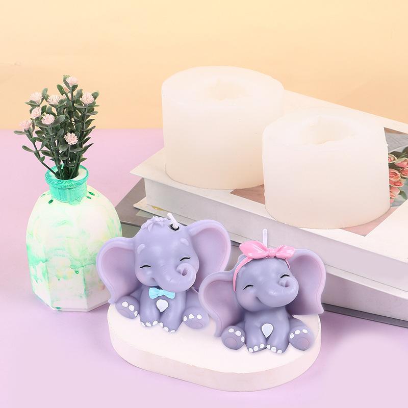 Cute 3D Elephant Silicone Cand - Soap Making Supplies 评论和价格