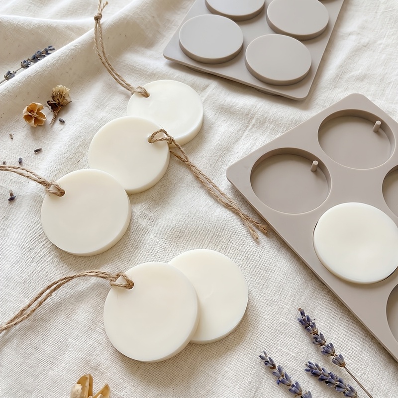 6-Cavity Round Tag Silicone Mo - Soap Making Tray 评论和价格