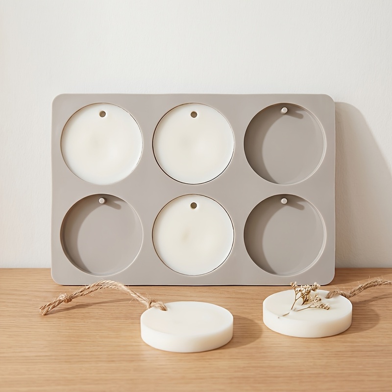 6-Cavity Round Tag Silicone Mo - Soap Making Tray 评论和价格