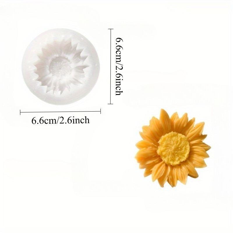 Vibrant 3D Sunflower Silicone  - Soap Making Supplies 评论和价格