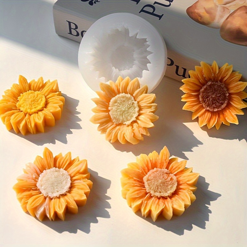 Vibrant 3D Sunflower Silicone  - Soap Making Supplies 评论和价格