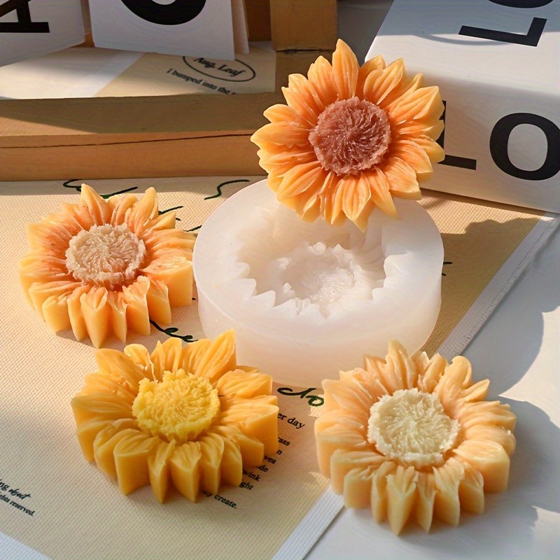 Vibrant 3D Sunflower Silicone  - Soap Making Supplies 评论和价格