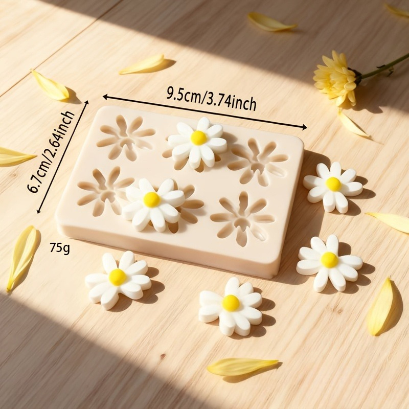 1pc 3D Daisy Sunflower Silicon - Soap Making Supplies 评论和价格
