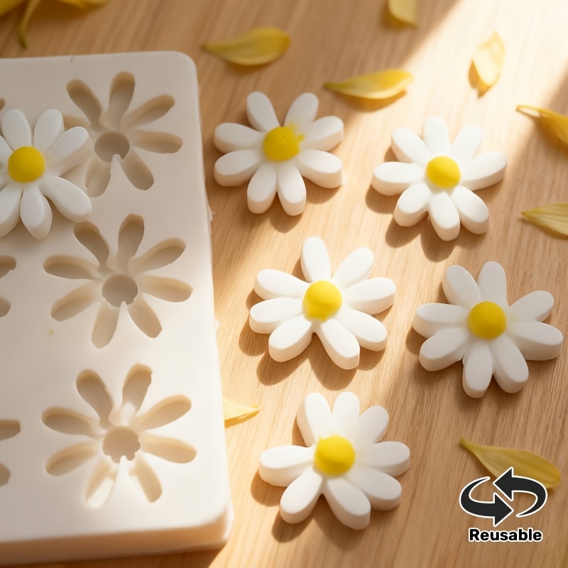 1pc 3D Daisy Sunflower Silicon - Soap Making Supplies 评论和价格