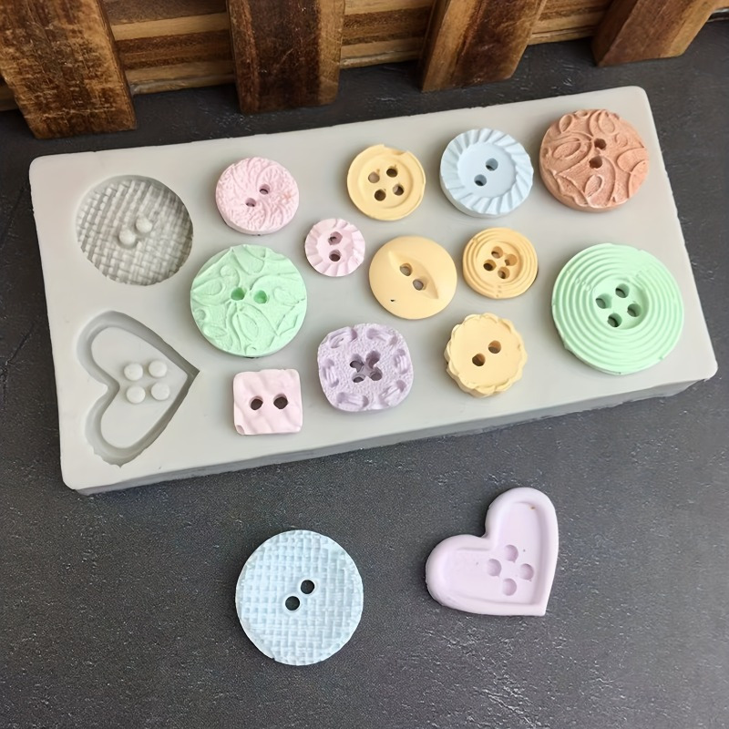 Buttons Shape Silicone Mold Si - Soap Making Dish 评论和价格
