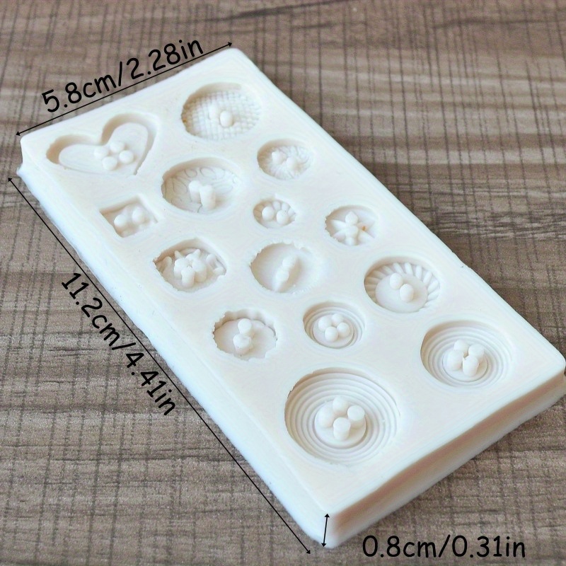 Buttons Shape Silicone Mold Si - Soap Making Dish 评论和价格