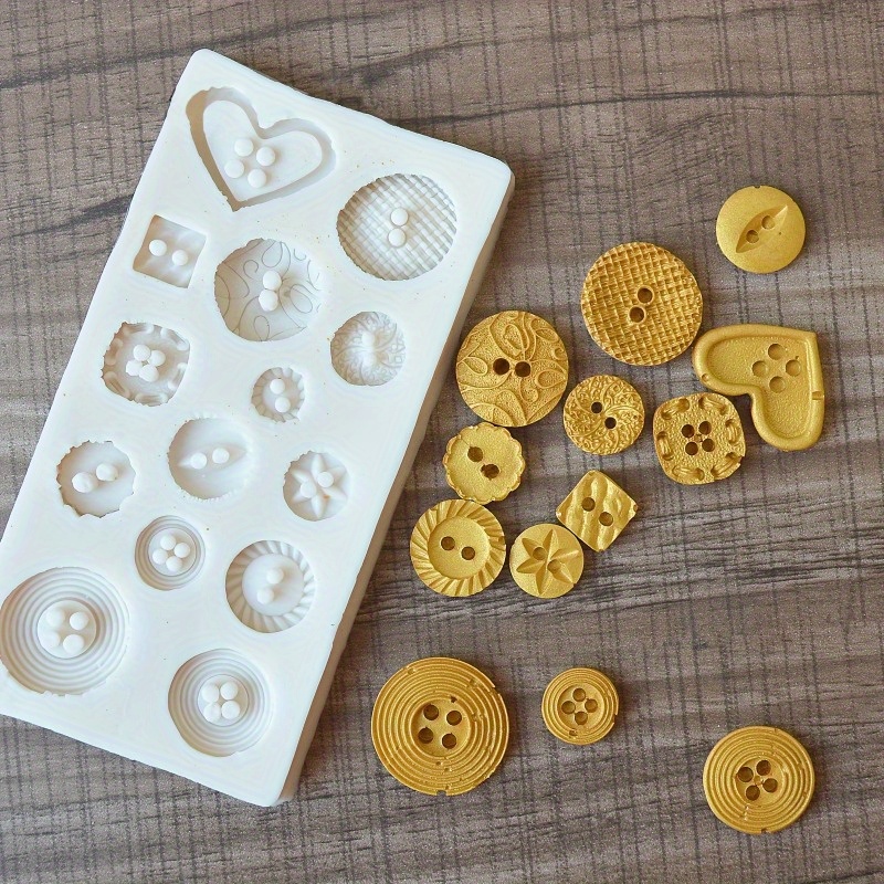 Buttons Shape Silicone Mold Si - Soap Making Dish 评论和价格