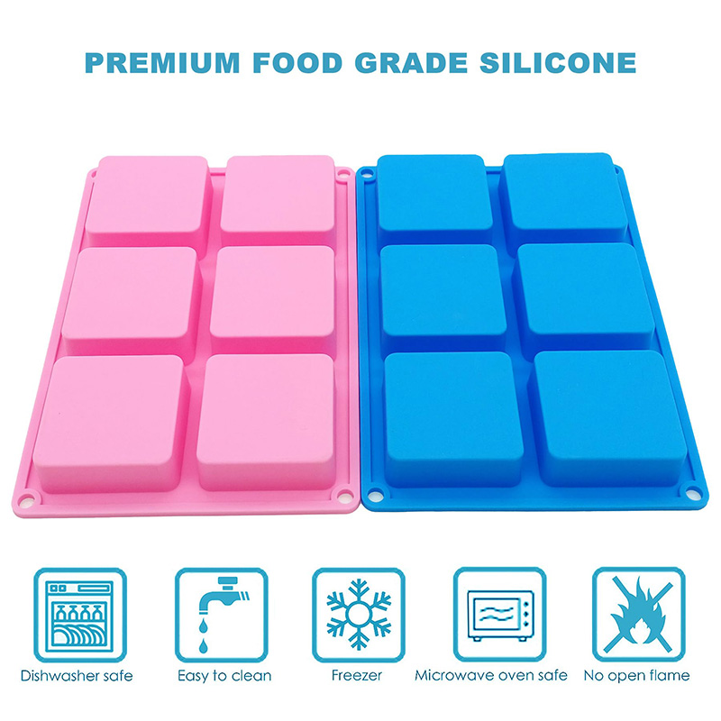 Square Soap Molds 6-Cavity Non - Soap Making Dish 评论和价格