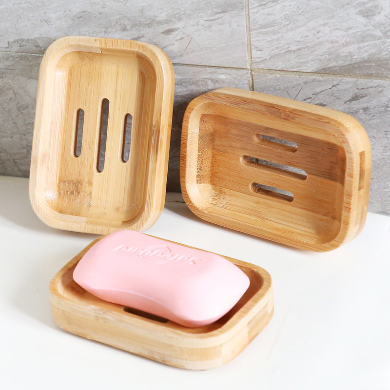 1 Pc Bamboo Wooden Soap Dish,  - Soap Making Tray 评论和价格