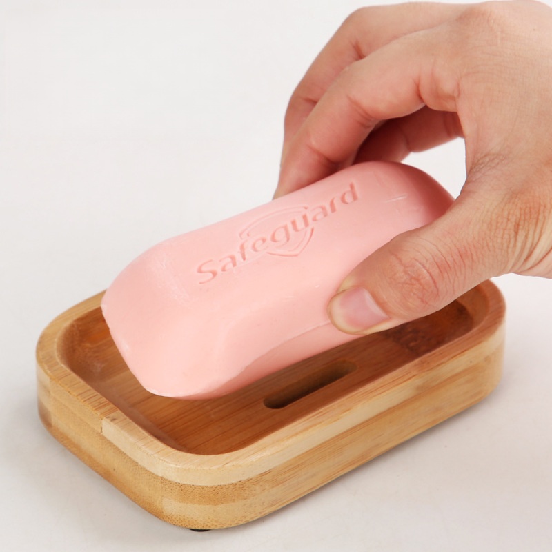 1 Pc Bamboo Wooden Soap Dish,  - Soap Making Tray 评论和价格