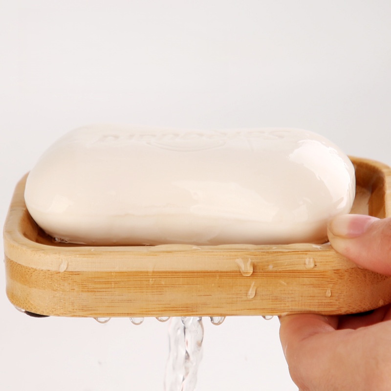 1 Pc Bamboo Wooden Soap Dish,  - Soap Making Tray 评论和价格