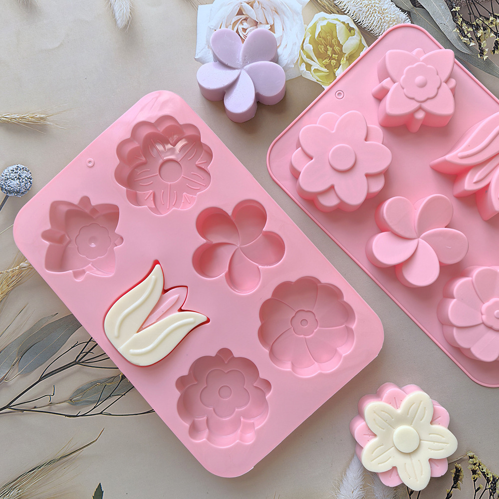 kinds Flower Silicone Molds Di - Soap Making Tray 评论和价格