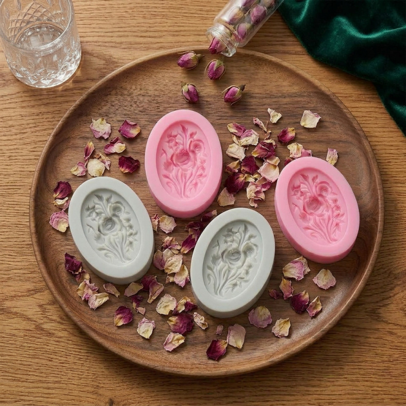 4 Silicone mold with flower sh - Soap Making Supplies 评论和价格