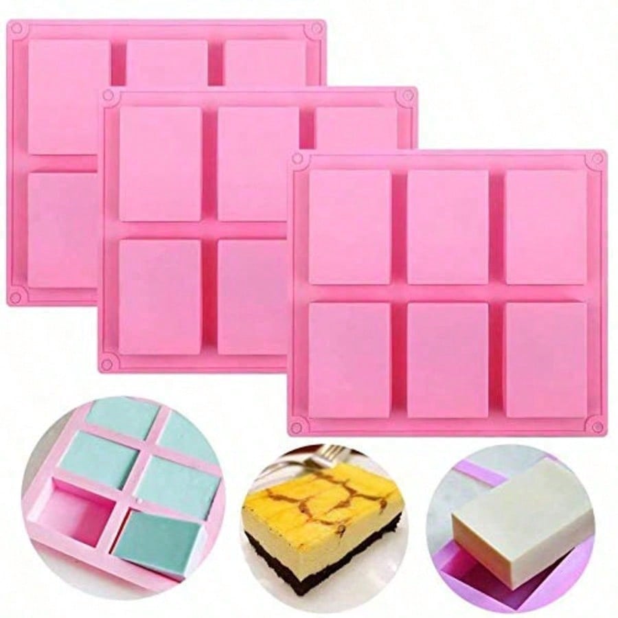 1-2 Pack 6‑Cavity DIY Silicone - Soap Making Supplies 评论和价格